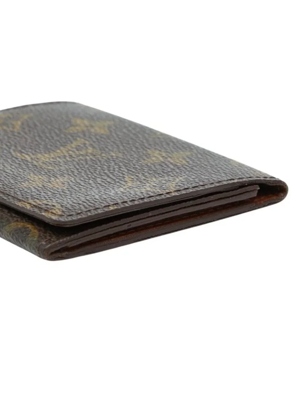 Louis Vuitton Monogram Envelope Carte de Visite Card Case Brown